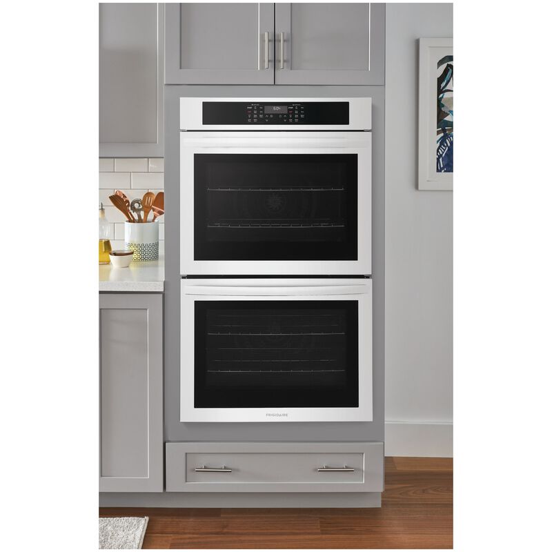 Frigidaire 30 in. 10.6 cu. ft. Top Control Electric Double Wall Oven With Standard Convection - White, White, hires