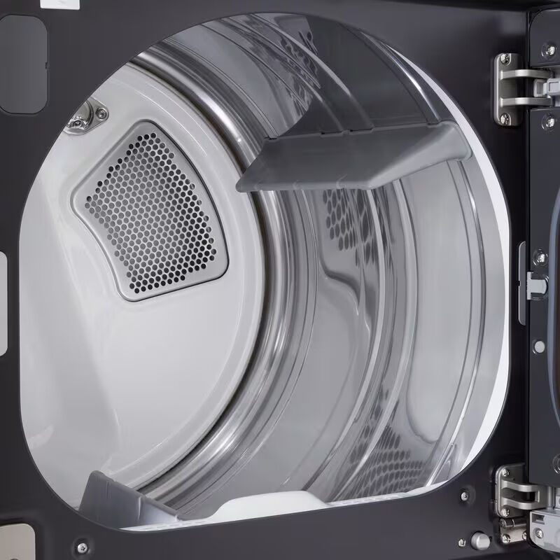 LG 27 in. 7.3 cu. ft. Smart Gas Dryer with EasyLoad Door, AI Sensor Dry, TurboSteam Technology & Sanitize Cycle - Matte Black, Matte Black, hires