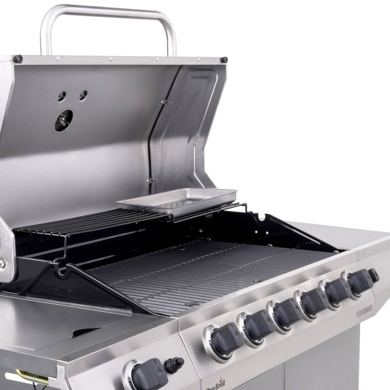 CharBroil Grill Performance Series 6-Burner Propane Grill with Side Burner - Stainless Steel, , hires