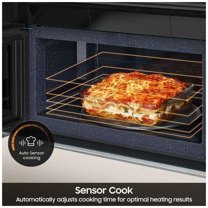 Samsung 30 in. 2.1 cu. ft. 1000W Smart Over-the-Range Microwave with 500 CFM & Sensor Cooking - Stainless Steel, , hires