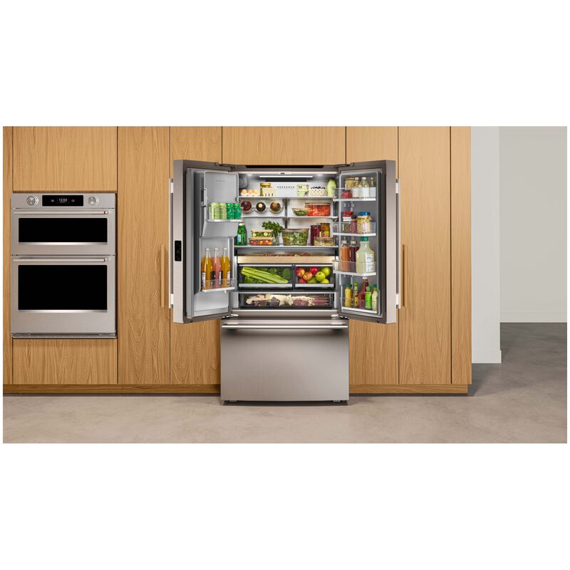 KitchenAid 36 in. 23.1 cu. ft. Smart Counter Depth French Door Refrigerator with Ice & Water Dispenser - Fingerprint Resistant Stainless Steel, , hires