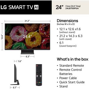 LG - 24" Class LB70 LED Full HD Smart webOS TV, , hires