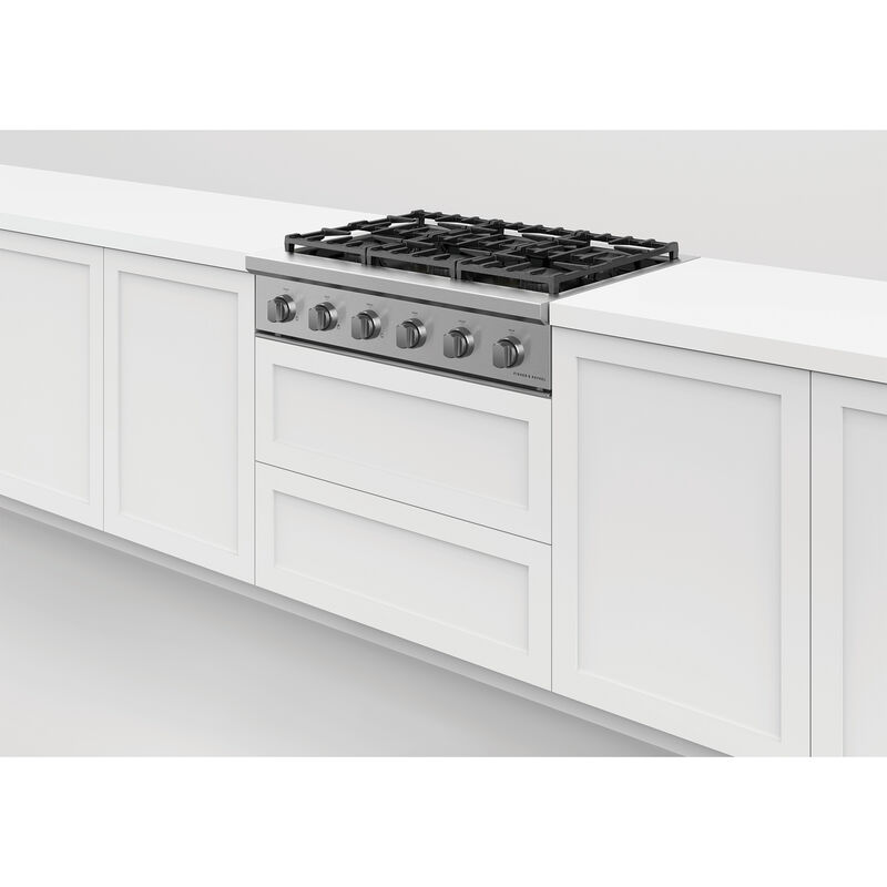 Fisher & Paykel Professional Series 9 36 in. 6-Burner Natural Gas ...