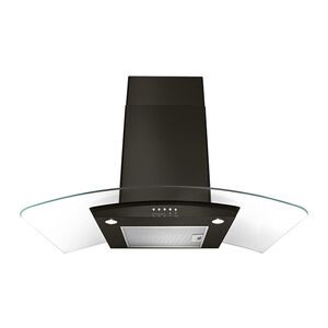 Whirlpool 30 in. Convertible Chimney Style Range Hood with 400 CFM, 3 Fan Speeds & 2 LED Lights - Black Stainless, , hires