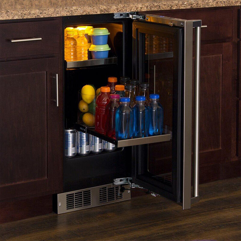 Marvel Professional Series 15 in. 2.7 cu. ft. Built-In Beverage Center with Adjustable Shelves & Digital Control - Stainless Steel, , hires