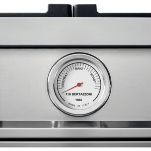 Bertazzoni Professional Series 30 in. 4.7 cu. ft. Dual Convection Gas Range with 4 Sealed Burners - Stainless Steel, Stainless Steel, hires