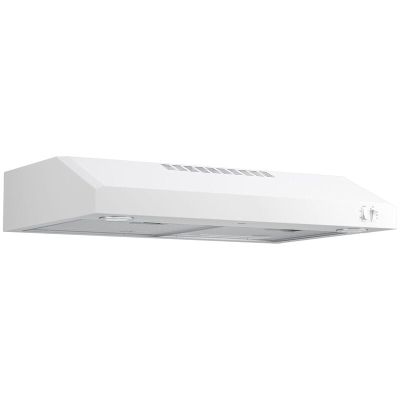 GE 30 in. Convertible Standard Style Range Hood with 270 CFM, 2 Fan Speeds & 2 LED Lights - White, , hires