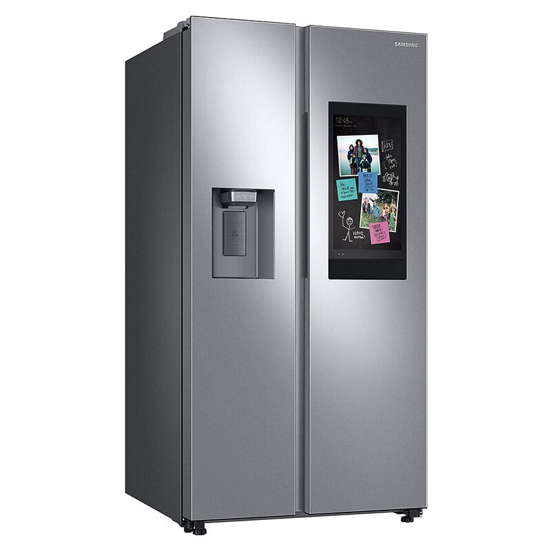 Samsung Family Hub Series36 in. 26.7 cu. ft. Smart Side by Side Refrigerator with Ice & Water Dispenser - Stainless Steel, Stainless Steel, hires