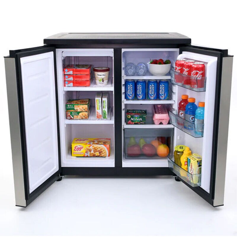 Avanti 31 in. 5.5 cu. ft. Side by Side Mini Fridge with Freezer Compartment - Stainless Steel, Stainless Steel, hires