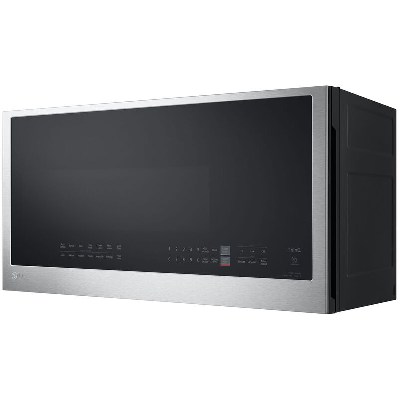 LG 30 in. 2.0 cu. ft. Over-the-Range Microwave with 10 Power Levels, 400 CFM & Sensor Cooking Controls - Print Proof Stainless Steel, PrintProof Stainless Steel, hires