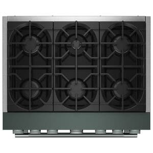 KitchenAid Commercial-Style 36 in. 5.1 cu. ft. Air-Fry True European Convection Dual Fuel Range with 6 Sealed Burners - Juniper, , hires