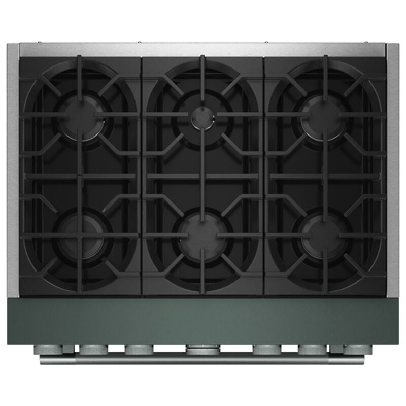 KitchenAid Commercial-Style 36 in. 5.1 cu. ft. Air-Fry True European Convection Dual Fuel Range with 6 Sealed Burners - Juniper, , hires