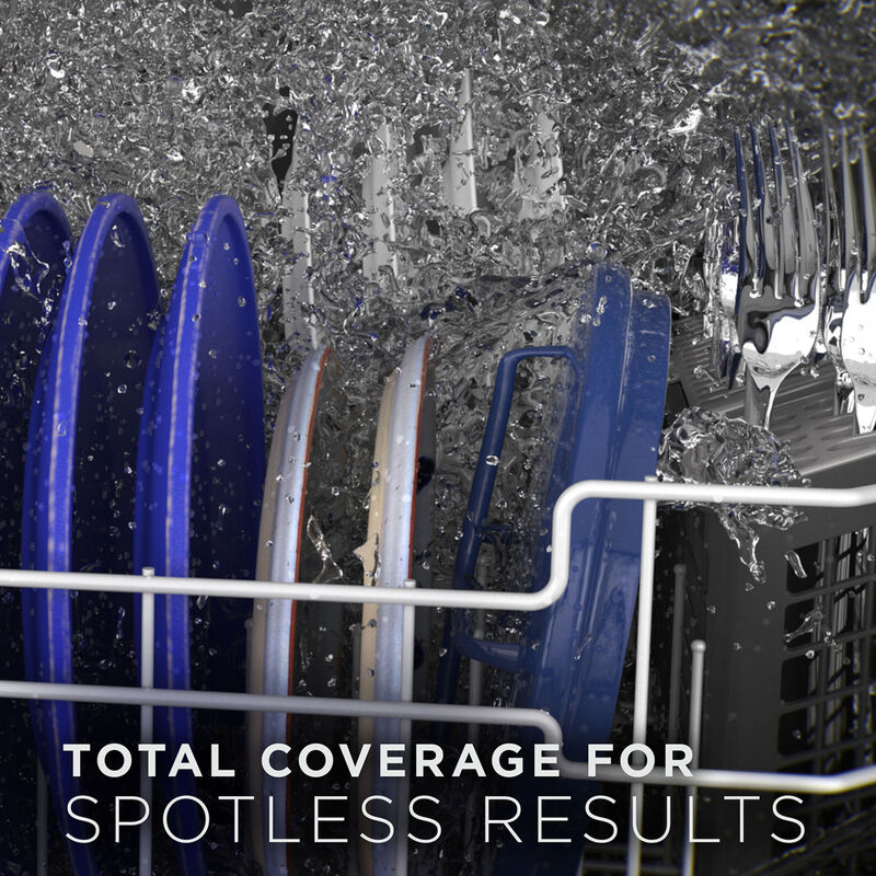 GE 24 in. Front Control Flush-Mount Dishwasher with 52 dBa Sound Level, Dry Boost & Pocket Handle - Stainless Steel, Stainless Steel, hires