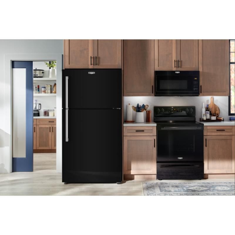 Maytag 30 in. 19.3 cu. ft. Garage-Ready Top Freezer Refrigerator - Black, , hires