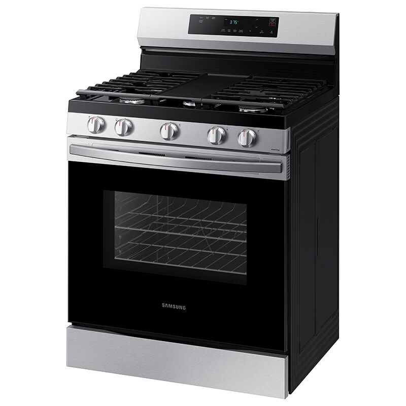 Samsung 30 in. 6 cu. ft. Smart Gas Range with 4 Sealed Burners & Griddle - Stainless Steel, Stainless Steel, hires