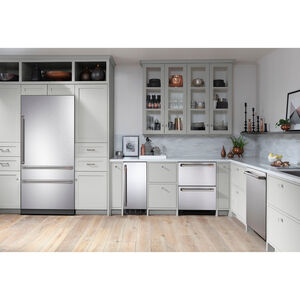 Cafe 36 in. 20.1 cu. ft. Built-In Smart Counter Depth Bottom Freezer Refrigerator with Ice Maker - Stainless Steel, , hires