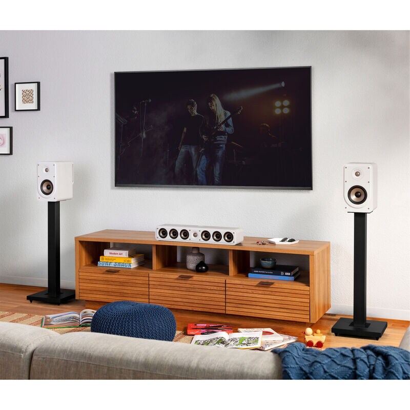 Polk Signature Elite ES15 High-Quality Compact Bookshelf Speakers (Pair) - White, White, hires