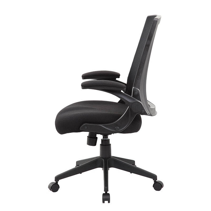 Boss Mesh Flip Arm Chair - Black, , hires