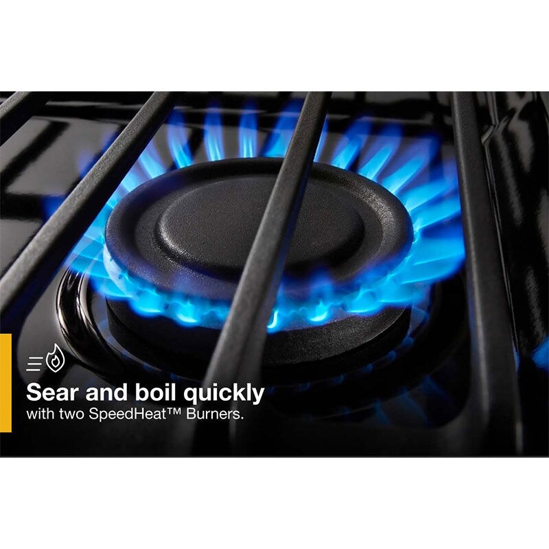 Whirlpool 30 in. 5 cu. ft. Slide-In Gas Range with 4 Sealed Burners - Black Stainless, Black Stainless, hires