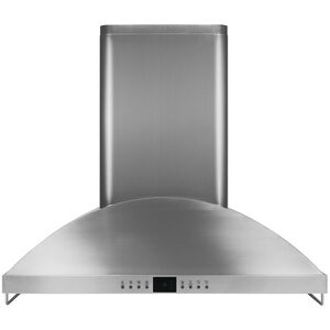 Monogram 36 in. Chimney Style Range Hood with 4 Speed Settings, 690 CFM, Ducted Venting & 4 Halogen Lights - Stainless Steel, , hires