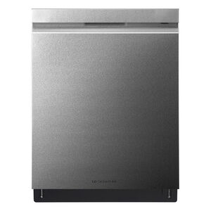 LG Signature 24 in. Smart Built-In Dishwasher with Top Control, 38 dBA Sound Level, 15 Place Settings & 10 Wash Cycles - Textured Steel, , hires