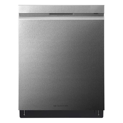 LG Signature 24 in. Smart Built-In Dishwasher with Top Control, 38 dBA Sound Level, 15 Place Settings & 10 Wash Cycles - Textured Steel | LUDP8908SN