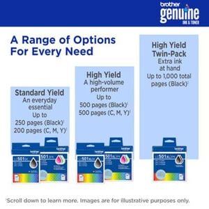 Brother LC501C Standard Yield Cyan Ink Cartridge, , hires