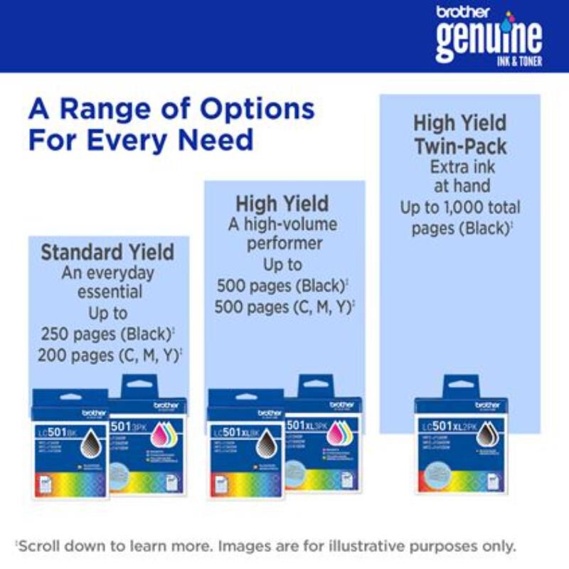 Brother LC501C Standard Yield Cyan Ink Cartridge, , hires