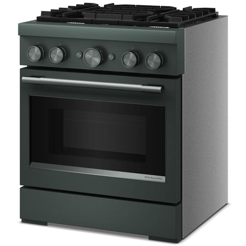 KitchenAid Commercial-Style 30 in. 4.1 cu. ft. Air-Fry True European Convection Dual Fuel Range with 4 Sealed Burners - Juniper, , hires