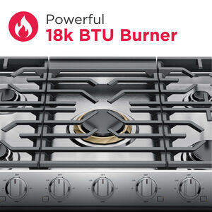 Frigidaire Professional 36 in. 5-Burner Natural Gas Cooktop with Simmer Burner & Power Burner - Stainless Steel, , hires