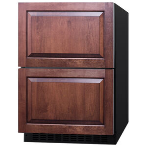 Summit 24 in. 3.3 cu. ft. Outdoor Double Refrigerator & Freezer Drawer - Stainless Steel/Panel Ready, , hires