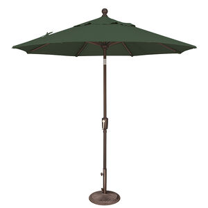 SimplyShade Catalina 7.5' Octagon Push Button Market Umbrella in Solefin Fabric - Forest Green, Green, hires