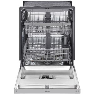 LG 24 in. Front Control Dishwasher with 48 dBa Sound Level, 3rd-Rack, Dynamic Dry & Pocket - PrintProof Stainless Steel, PrintProof Stainless Steel, hires