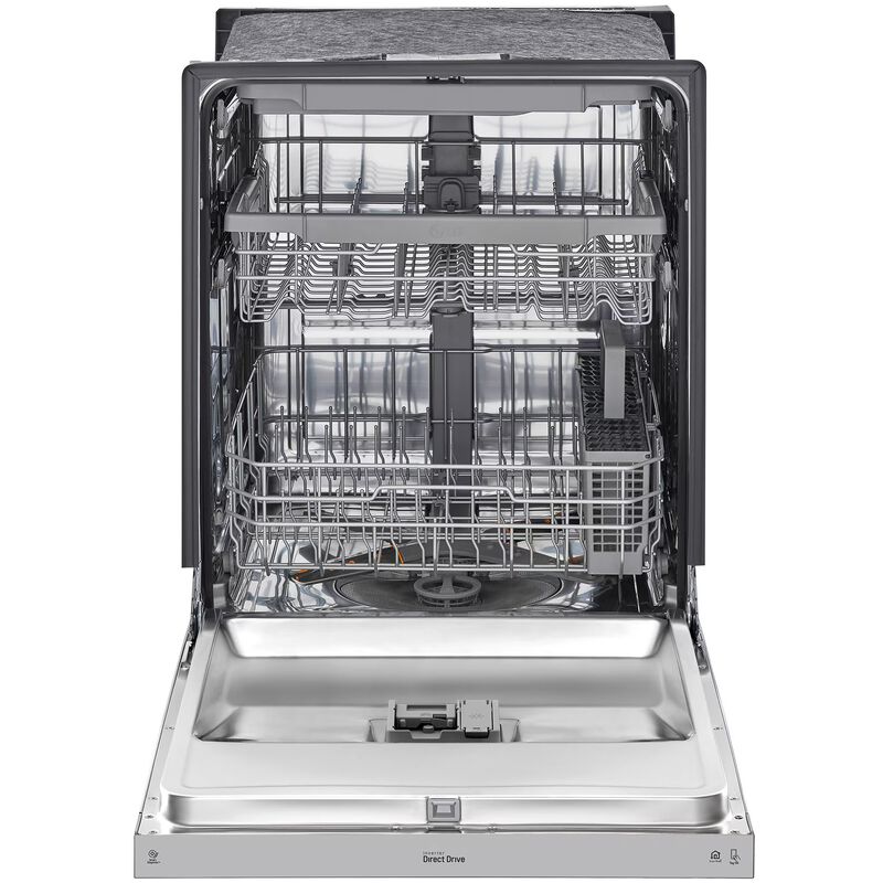 LG 24 in. Front Control Dishwasher with 48 dBa Sound Level, 3rd-Rack, Dynamic Dry & Pocket - PrintProof Stainless Steel, PrintProof Stainless Steel, hires