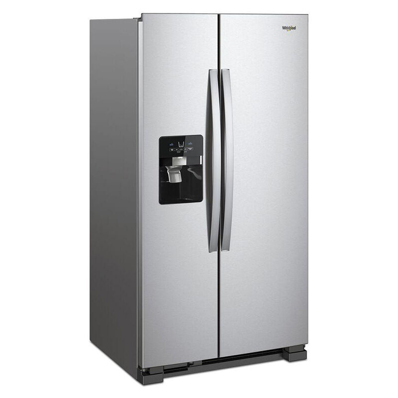 Whirlpool 36 in. 24.5 cu. ft. Side by Side Refrigerator with Ice & Water Dispenser - Fingerprint Resistant Stainless Steel, Stainless Steel, hires
