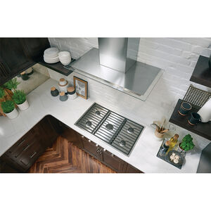 Wolf 36 in. Convertible Chimney Style Range Hood with 3 Fan Speeds & 2 LED Lights - Stainless Steel, , hires