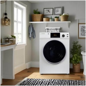 Equator Deluxe 24 in. 4.0 cu. ft. Stackable Electric Dryer with Sensor Dry, Sanitize & Steam Cycle - White, , hires