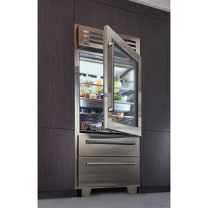 Sub-Zero 36 in. 22.7 cu. ft. Built-In Counter Depth Bottom Freezer Refrigerator with Ice Maker - Stainless Steel, , hires