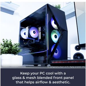 iBUYPOWER Slate Gaming Desktop with Intel Core i7 14700F, 20-Core CPU, NVIDIA GeForce RTX 4060, 8GB VRAM GPU, 32 GB RAM, 1 TB SSD & Windows 11 Home - Black, , hires