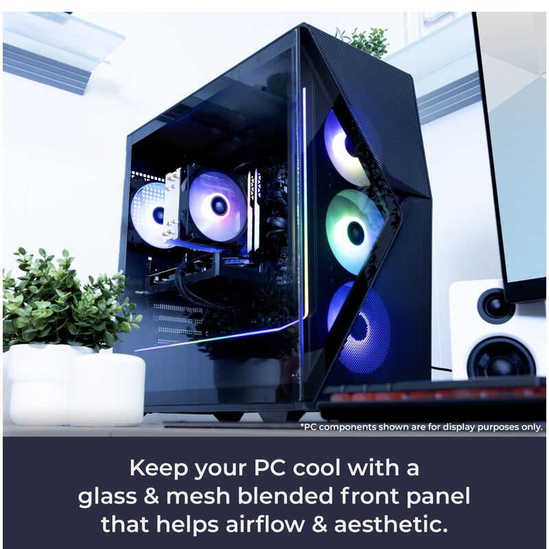 iBUYPOWER Slate Gaming Desktop with Intel Core i7 14700F, 20-Core CPU, NVIDIA GeForce RTX 4060, 8GB VRAM GPU, 32 GB RAM, 1 TB SSD & Windows 11 Home - Black, , hires