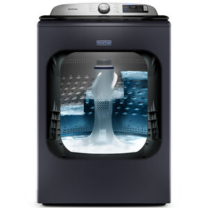 Maytag 27 in. 5.2 cu. ft. Smart Top Load Washer with Agitator & Extra Power - Midnight Steel, Midnight Steel, hires