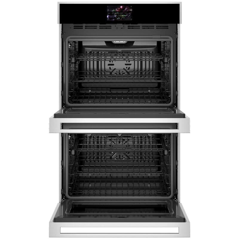 Monogram Minimalist Series 30 in. 10 cu. ft. Smart Top Control SpeedElectric Double Wall Oven with True European Convection - Stainless Steel, , hires