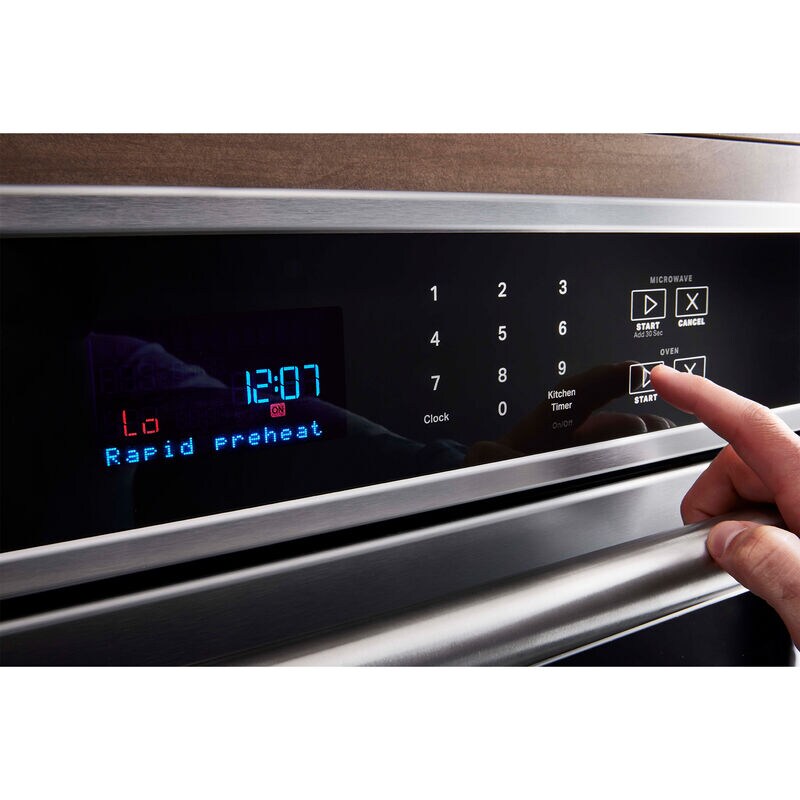 Maytag 30 in. 6.4 cu. ft. Electric Microwave/Wall Oven Combo with True European Convection & Sensor Cooking - Fingerprint Resistant Stainless Steel, , hires