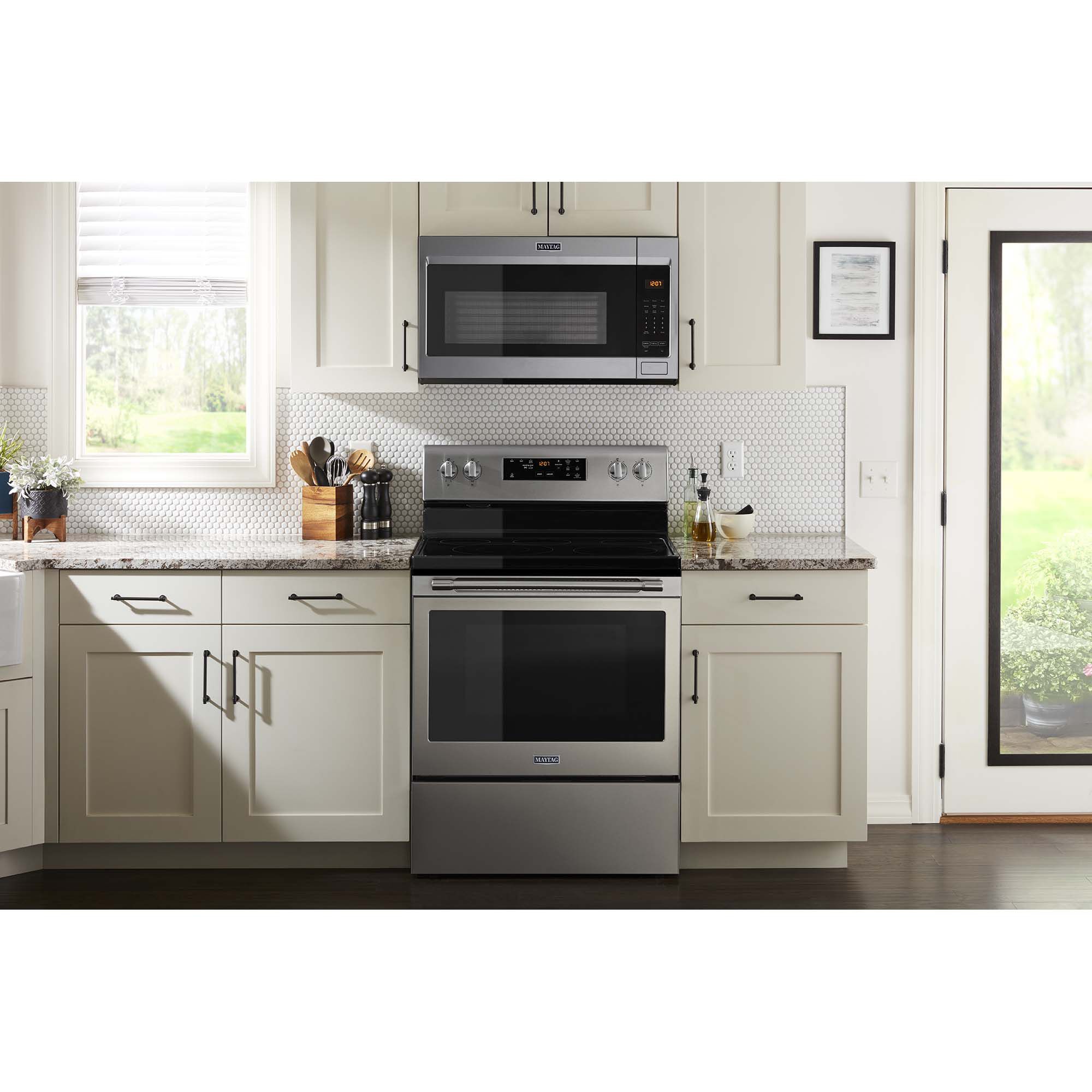maytag smooth top double oven range