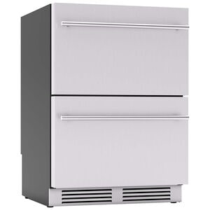 Zephyr Presrv Series 24 in. 5.4 cu. ft. Double Refrigerator Drawers - Stainless Steel, , hires