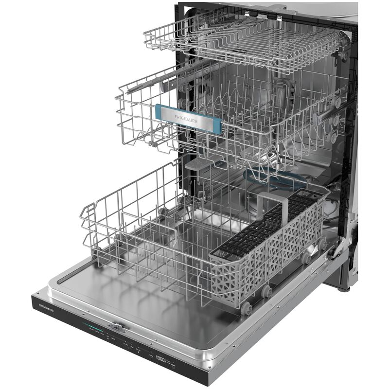 Frigidaire 24 in. Top Control Dishwasher with 49 dBa Sound Level & 3rd Rack - Stainless Steel, , hires