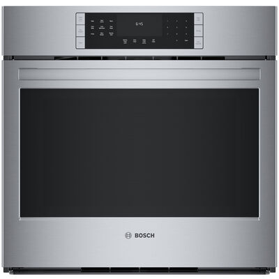 Bosch 800 Series 30 in. 4.6 cu. ft. Electric Smart Wall Oven with True European Convection & Self Clean - Stainless Steel | HBL8454UC