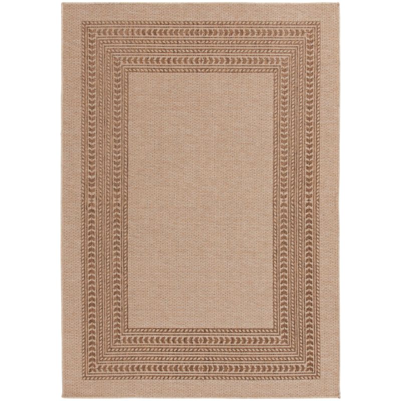 Natco Santorini Collection Outdoor Area Rug Sutton 7'10"x9'10" - Natural/Earth, , hires