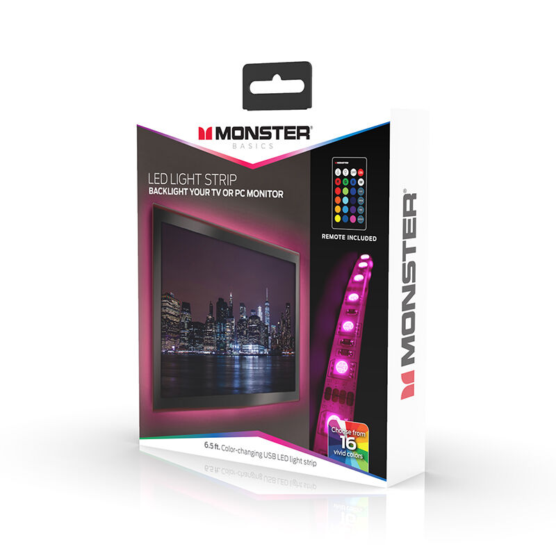 Monster Basics 6.5 ft. Smart LED Multi-Color Undercabinet Lighting, , hires