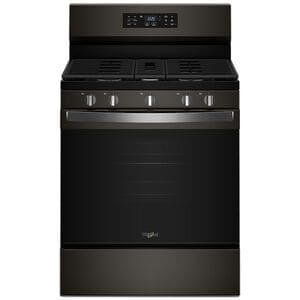 Whirlpool 30 in. 5.0 cu. ft. Air-Fry Standard Convection Gas Range with 5 Sealed Burners - Black Stainless, , hires